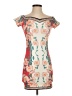 Akira Print Orange Cocktail Dress Size S - photo 1