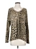Assorted Brands Animal Print Tan Long Sleeve Blouse Size S - photo 1