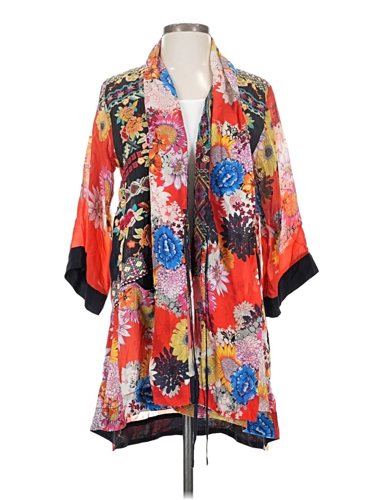 Pre-owned Johnny Was Kimono In Orange