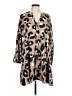 Mud Pie 100% Viscose Animal Print Tan Casual Dress Size M - photo 1