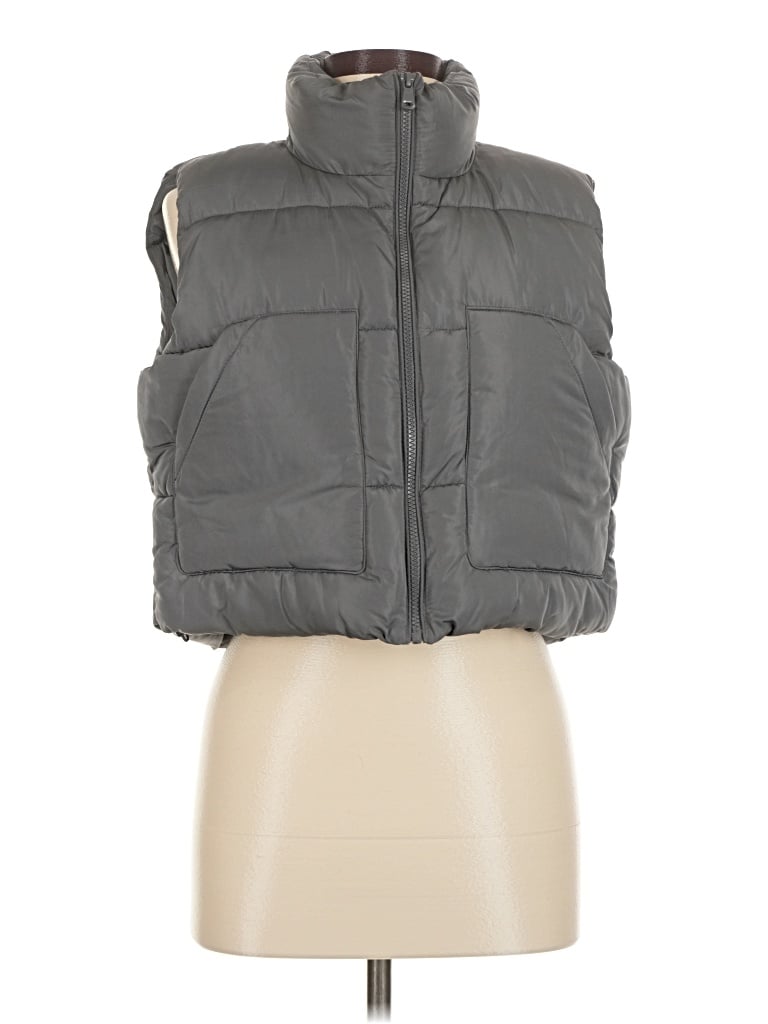 Pre-owned Love Tree Vest In Gray