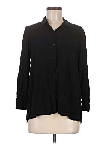 Zara TRF 3/4 Sleeve Button-Down Shirt (view 1)