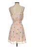 Row A 100% Polyester Floral Tan Cocktail Dress Size S - photo 2