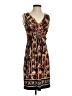 DressBarn Animal Print Brown Cocktail Dress Size 4 (petite) - photo 1
