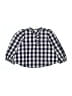 Crewcuts 100% Cotton Checkered-gingham Blue Long Sleeve Blouse Size 4 - 5 - photo 1