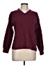 Nine West Solid Burgundy Pullover Sweater Size L - photo 1