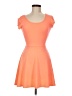 Snap Solid Orange Cocktail Dress Size M - photo 1
