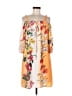 Gabby Skye Floral Multi Color Orange Casual Dress Size 8 - photo 1
