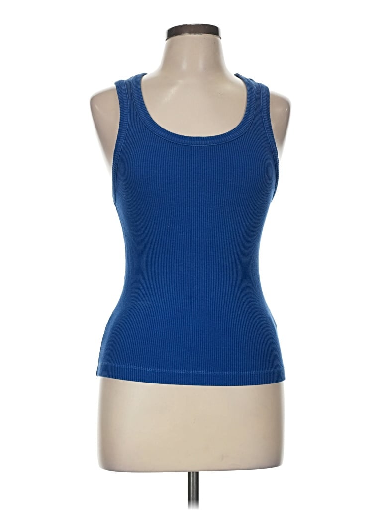 Pre-owned Agolde Tank Top Blue Strapless Neckline Tops