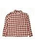 Zara Plaid Burgundy Long Sleeve Button-Down Shirt Size 9 - 10 - photo 1