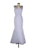 Amsale 100% Polyester Gray Purple Cocktail Dress Size 12 - photo 1