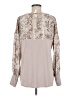Mystree Tan Long Sleeve Blouse Size M - photo 2