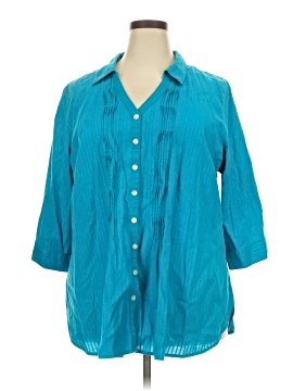 Fashion Bug 3/4 Sleeve Button Down Shirt
