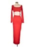 Shein 100% Polyester Red Casual Dress Size L - photo 2