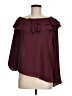 maette 100% Polyester Burgundy 3/4 Sleeve Blouse Size M - photo 1