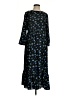 Glamorous 100% Polyester Blue Black Casual Dress Size 2 - photo 1