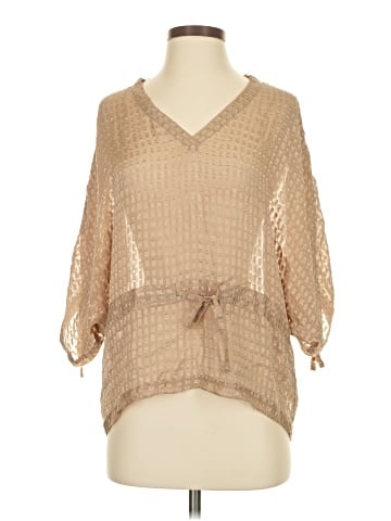 Zoa 3/4 Sleeve Silk Top (view 1)