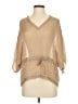 Zoa 100% Silk Tan 3/4 Sleeve Silk Top Size S - photo 1