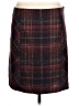 J.Jill Plaid Burgundy Wool Skirt Size 10 - photo 1