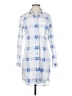 MICHAEL Michael Kors Blue Long Sleeve Button-Down Shirt Size 4 - photo 1