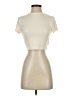 Shein Ivory Short Sleeve Turtleneck Size 4 - photo 1