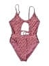 Assorted Brands Hearts Pink One Piece Swimsuit Size M - photo 1