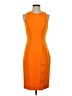Versace Solid Orange Casual Dress Size EU (IT) 40 / US 4 - photo 1