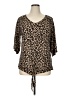 Assorted Brands Brown 3/4 Sleeve Blouse Size XL - photo 1