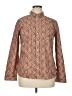 Talbots 100% Cotton Paisley Brown Long Sleeve Blouse Size 16 - photo 1