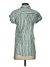 Max Studio Stripes Green Short Sleeve Button-Down Shirt Size XS - photo 2