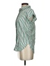 Max Studio Stripes Green Short Sleeve Button-Down Shirt Size XS - photo 5