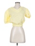 Assorted Brands Yellow Short Sleeve Blouse Size S - photo 1