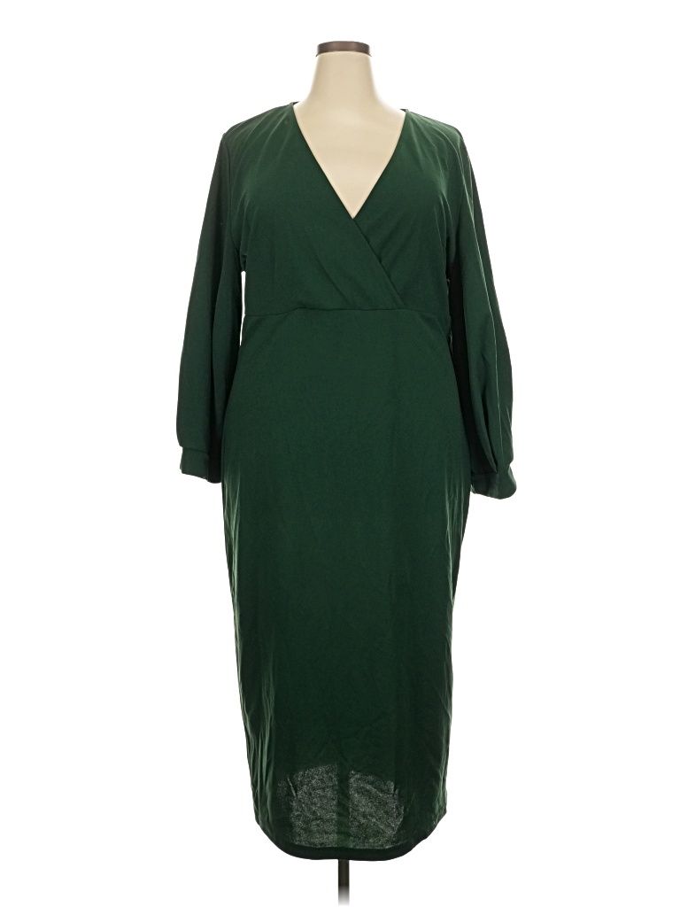 Pre-owned Assorted Brands Casual Dress In Green