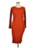 Ashley Stewart Solid Orange Casual Dress Size 14 - 16 Plus - photo 1