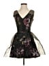 Unbranded Floral Black Cocktail Dress Size XS (estimated) - photo 1