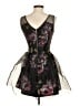 Unbranded Floral Black Cocktail Dress Size XS (estimated) - photo 2