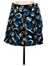 Zara Basic 100% Polyester Paisley Blue Casual Skirt Size M - photo 2