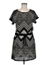 Love 21 100% Polyester Chevron-herringbone Black Casual Dress Size M - photo 1