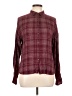 E&M Collection 100% Rayon Plaid Burgundy Long Sleeve Button-Down Shirt Size L - photo 1