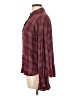 E&M Collection 100% Rayon Plaid Burgundy Long Sleeve Button-Down Shirt Size L - photo 5