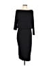 Unbranded Solid Black Casual Dress Size L - photo 1