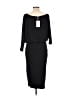 Unbranded Solid Black Casual Dress Size L - photo 2