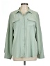 Unbranded 100% Polyester Solid Green Long Sleeve Blouse Size L - photo 1