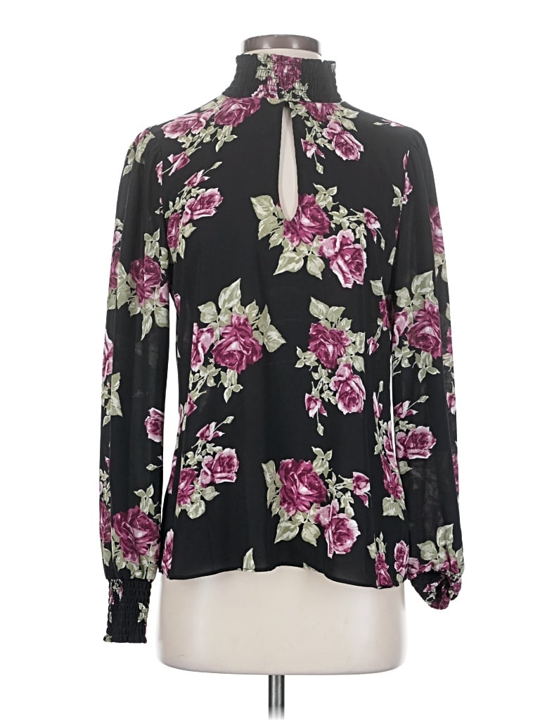 Pre-owned Socialite Long Sleeve Blouse In Black