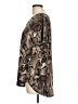 Lovely J Animal Print Brown Short Sleeve Blouse Size L (estimated) - photo 5