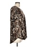 Lovely J Animal Print Brown Short Sleeve Blouse Size L (estimated) - photo 4