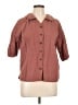 DAZY Brown 3/4 Sleeve Button-Down Shirt Size L - photo 1