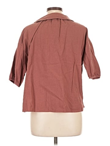 DAZY 3/4 Sleeve Button-Down Shirt (view 2)