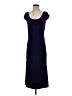 Moda International Solid Blue Casual Dress Size S - photo 1