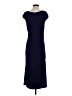 Moda International Solid Blue Casual Dress Size S - photo 2